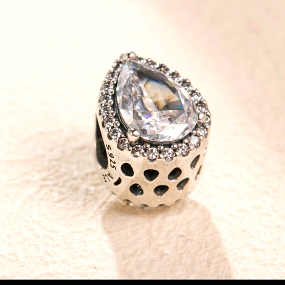 Radiant Teardrop Charm